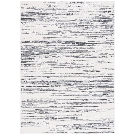Safavieh 6 ft. 7 in. x 6 ft. 7 in. Alamo 700 Round Rug; Charcoal & Ivory ALM742H-7R
